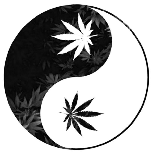 PÁNSKÉ Triko/Tílko Jin Jang cannabis