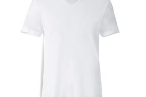 Tričko bílé V-NECK Cotton-Touch